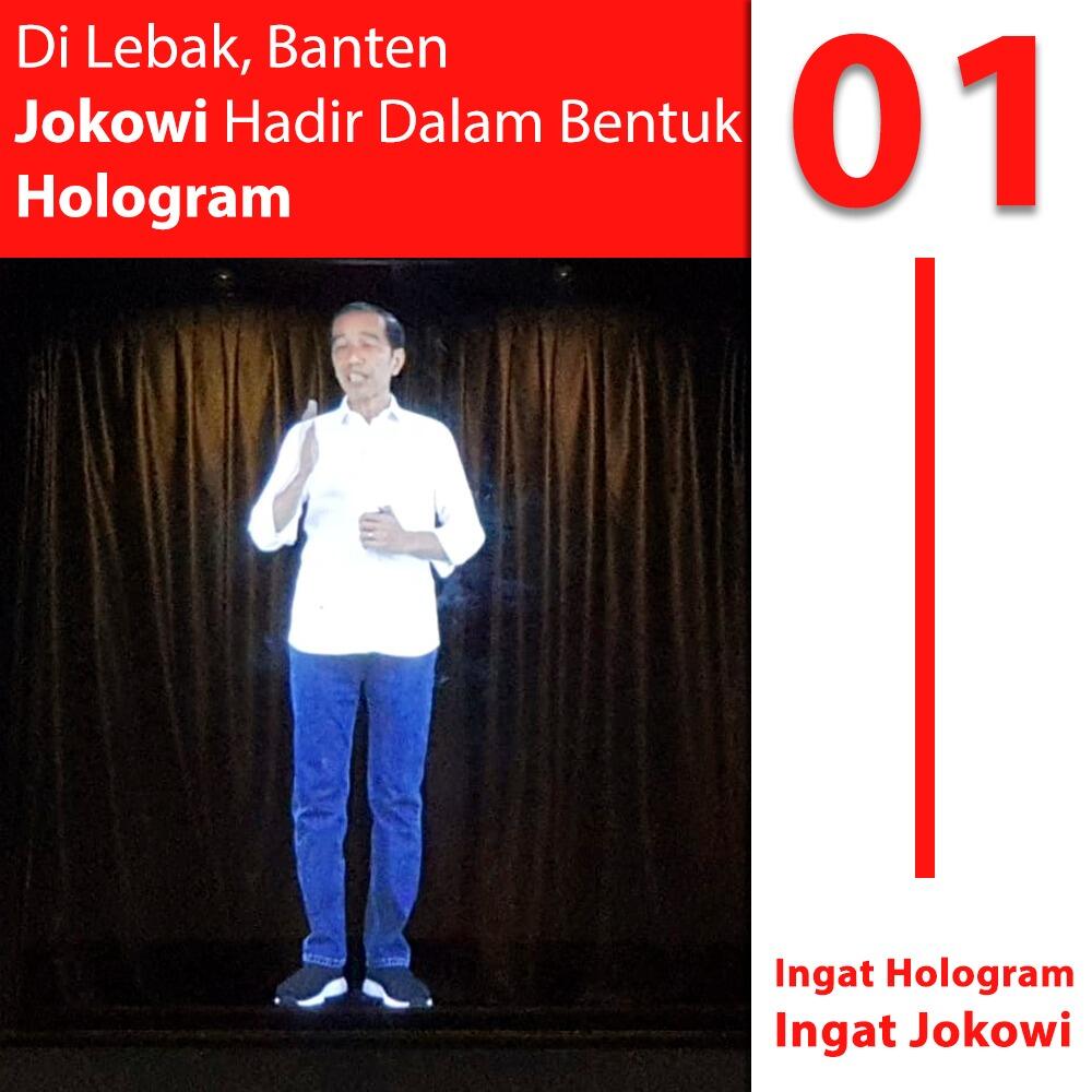 Jokowi-Ma'ruf Kenalkan Kampanye Model Baru dengan Hologram