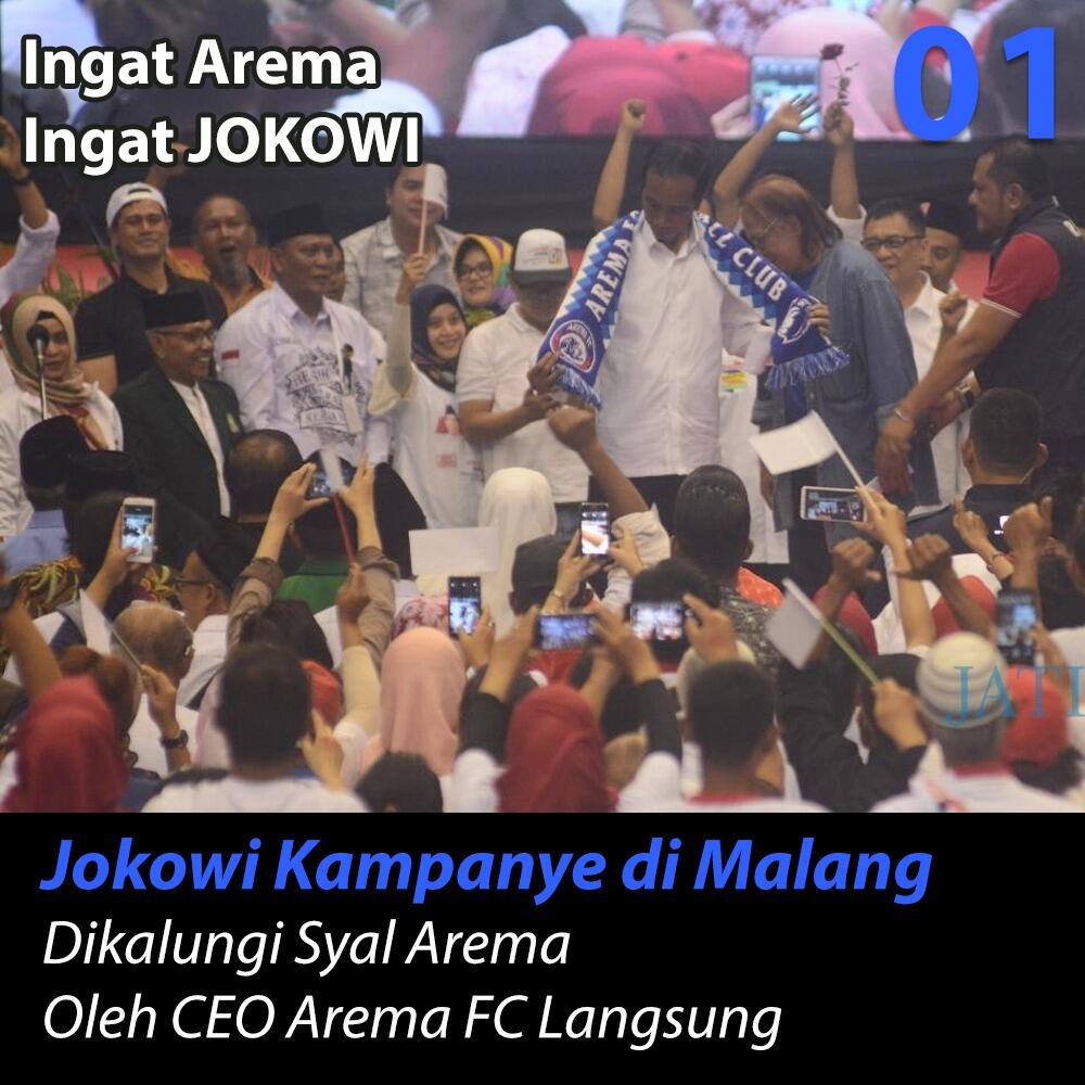 Kampanye Di Malang, Jokowi Menyapa: Salam Satu Jiwa, Arema!