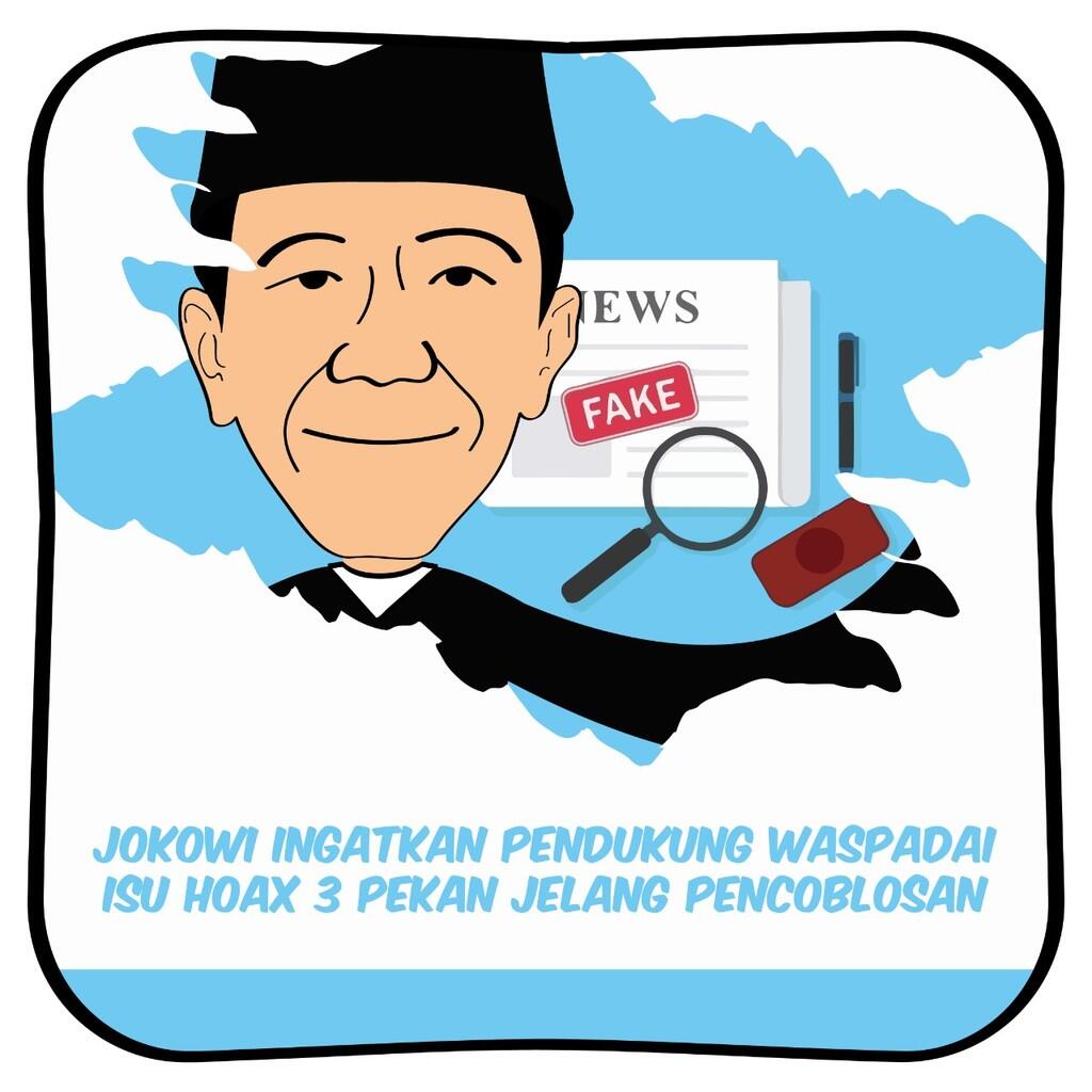 Jokowi Ingatkan Pendukung Waspadai Isu Hoax 3 Pekan Jelang Pencoblosan