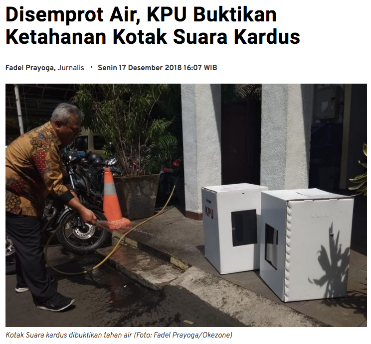 Kotak Suara Kardus di Cilacap Dimakan Rayap
