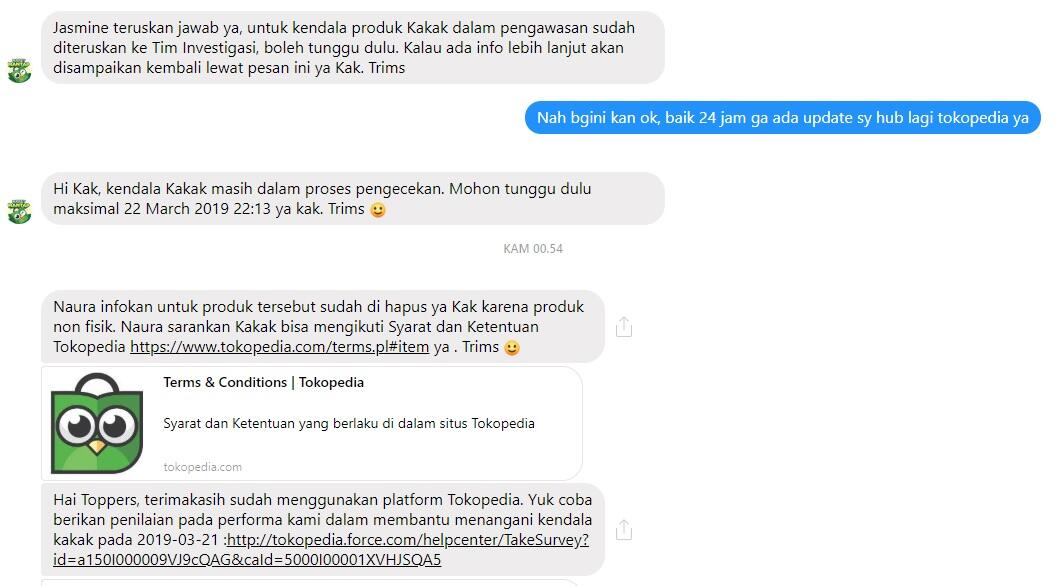 Kecewa dengan Pengawasan Kembali Tokopedia Yang Terkesan Tidak Adil dan Jelas