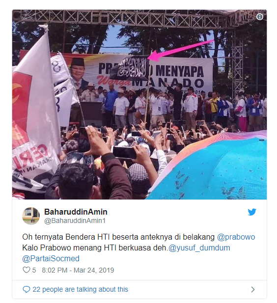Bendera Tauhid di Kampanye Prabowo Dicap Langgar UU Pemilu