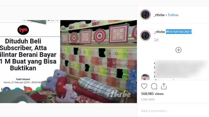 Akun Ini Tagih Rp 1 M untuk 10 Juta Subscriber Palsu, Atta Halilintar