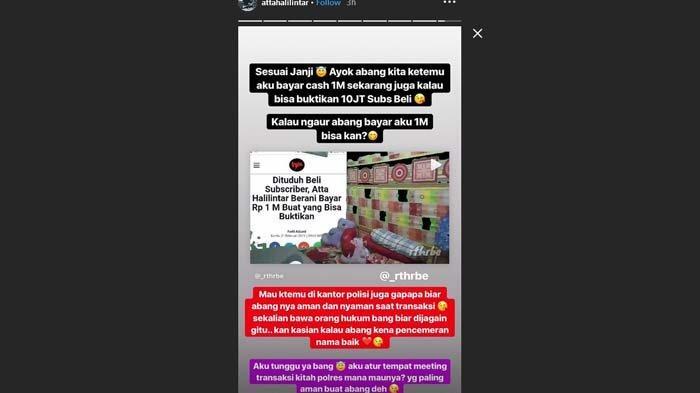 Akun Ini Tagih Rp 1 M untuk 10 Juta Subscriber Palsu, Atta Halilintar
