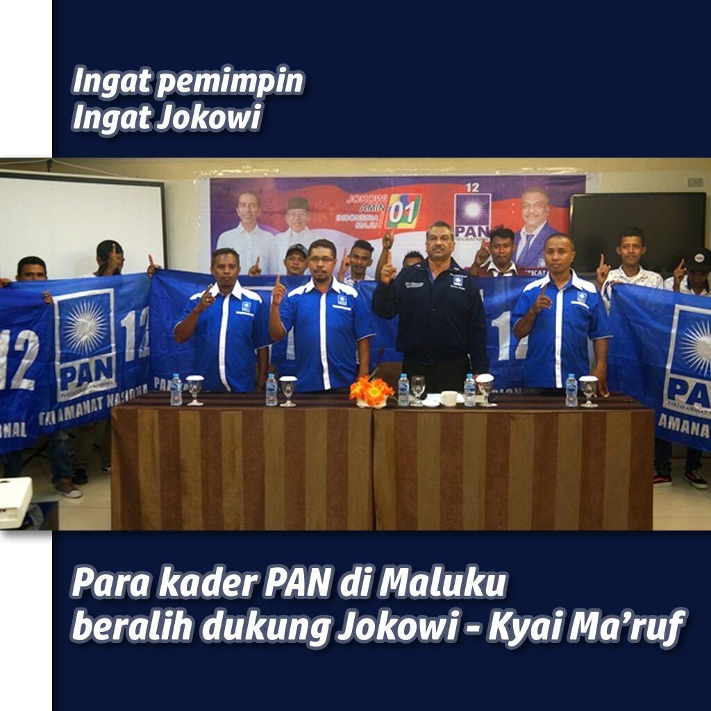 Dukung Jokowi-Ma’ruf, Sekretaris DPW PAN Maluku Siap Dipecat