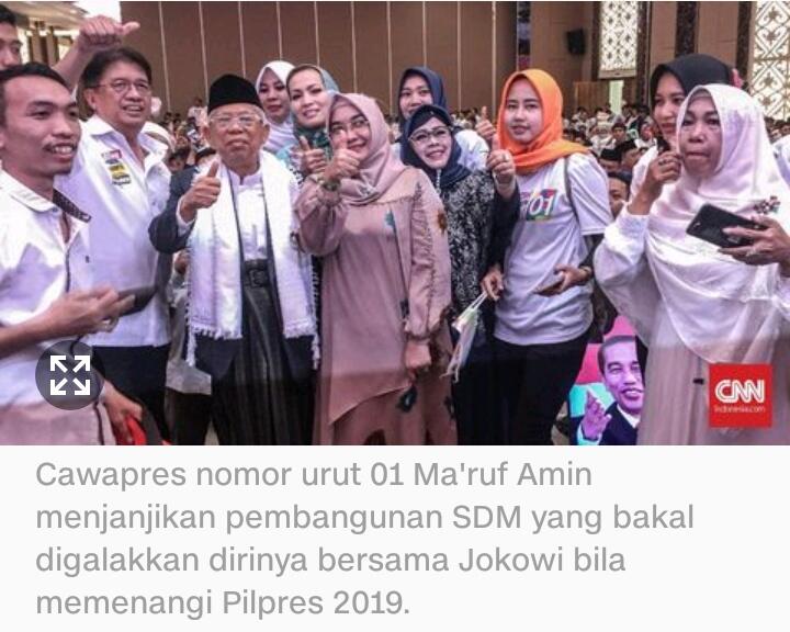 Didukung Mahasiswa Palembang, Ma'ruf Janjikan Pembangunan SDM