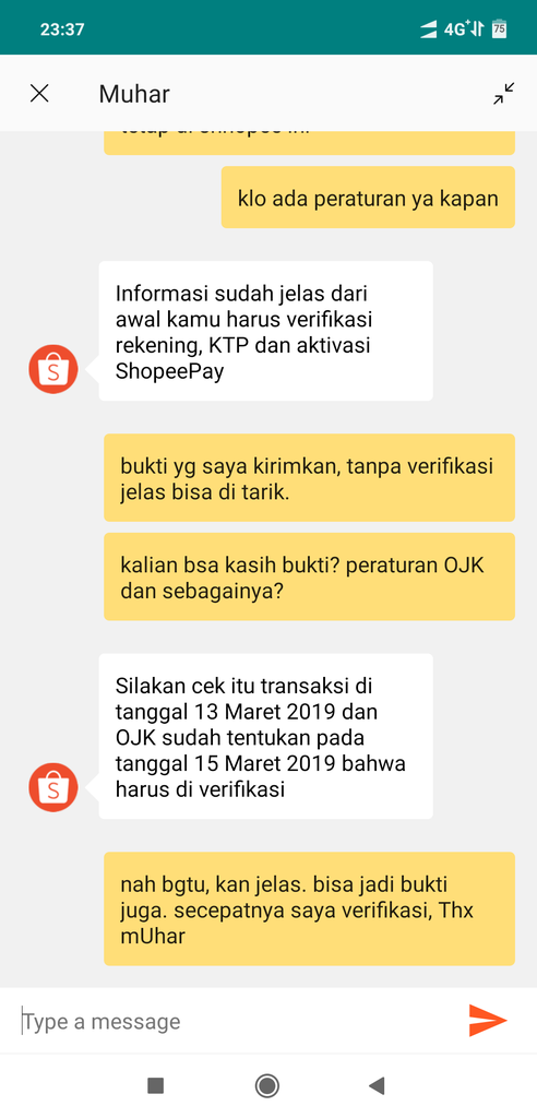Dana SHOPEE tidak cair