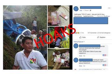 &#91;HOAKS&#93; Helikopter yang Ditumpangi Tim Jokowi Jatuh, Ditemukan Kardus Berisi Uang

