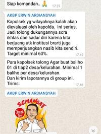 Beredar Percakapan Grup WA Diduga Polisi Menangkan 01, Ini Kata Mabes Polri