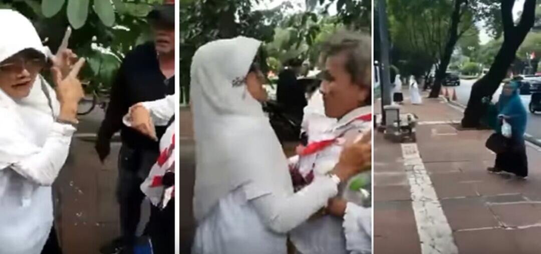 Video Emak-emak Pendukung Prabowo dan Jokowi Berkelahi Bikin Geger