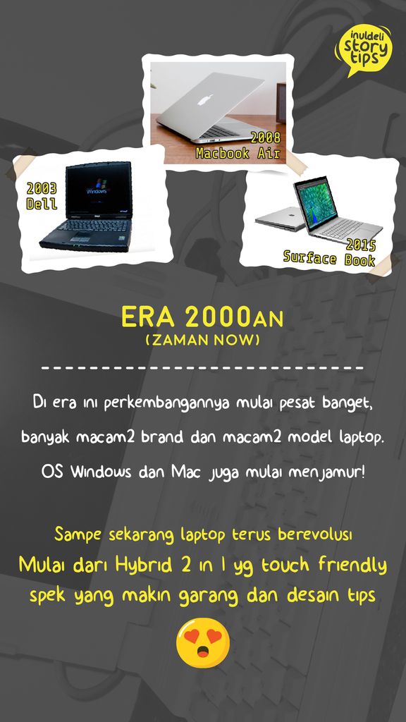 EVOLUSI LAPTOP DARI ZAMAN OLD SAMPAI ZAMAN NOW - INULDELI JOGJA