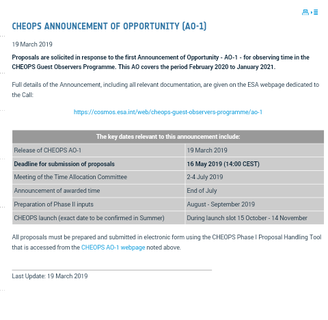 PENGUMUMAN: Panggilan Kepada Saintis di Seluruh Dunia