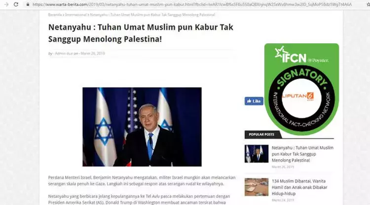PM Israel Sebut 'Tuhan Umat Muslim Tak Sanggup Tolong Palestina'? Ini Faktanya