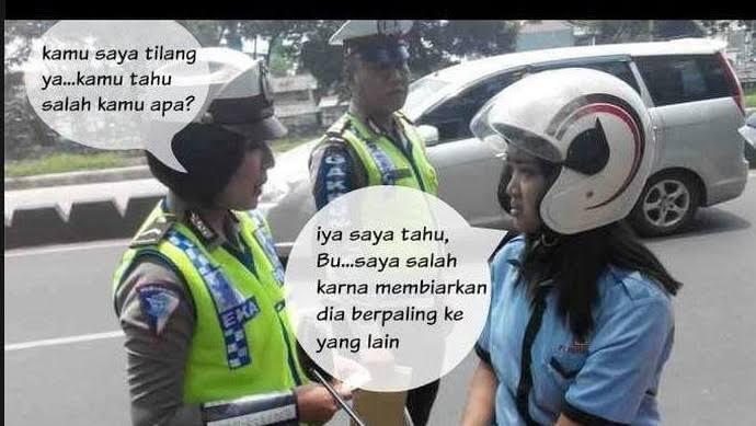 Meme Kocak Ditilang Polisi...