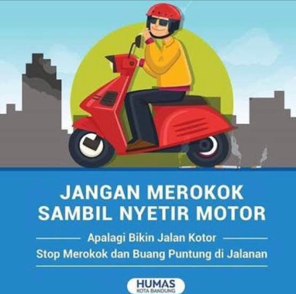 Jangan Merokok Sambil Naik Motor Gan, Bisa Kena Tilang