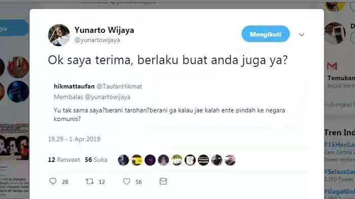 Yunarto Wijaya Siap Pindah Ke Cina Atau Korut Jika Jokowi Kalah di Pilpres 2019