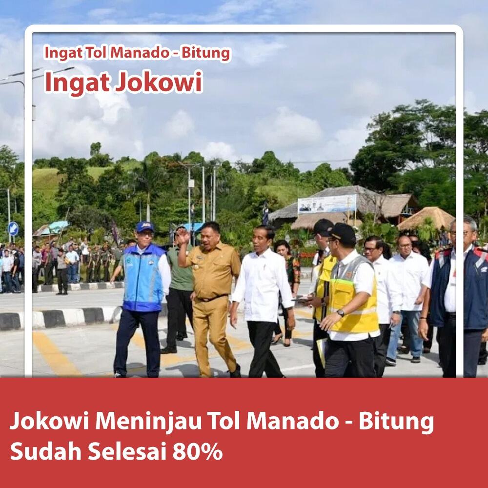 Jajal Tol Manado-Bitung, Jokowi: Sudah 80% Selesai