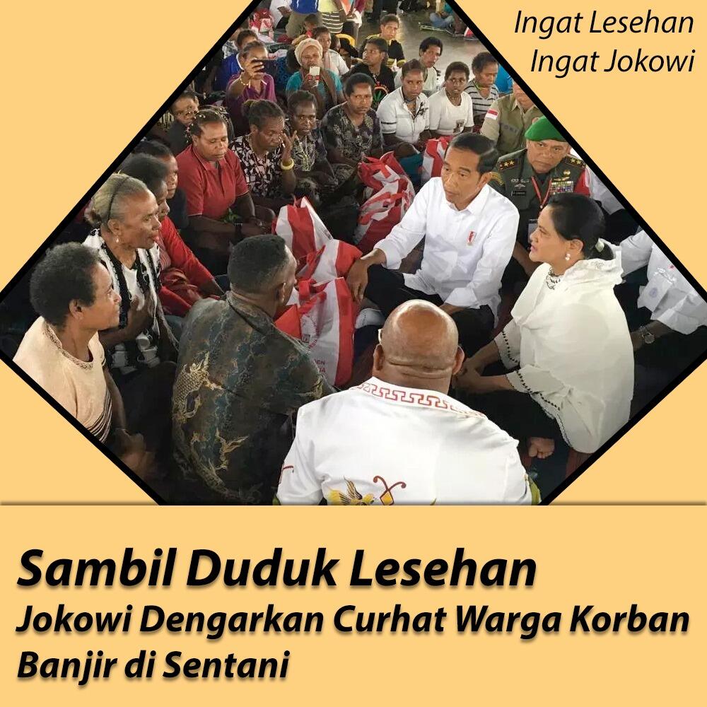 Sambangi Korban Banjir Sentani, Jokowi Bahas Relokasi Rumah Warga