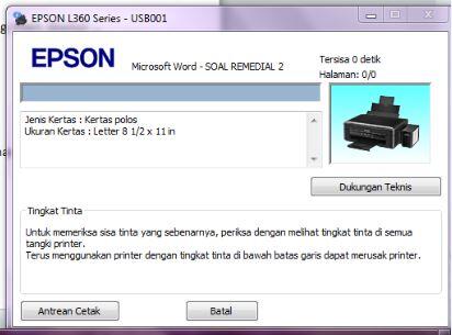 Epson L360 Ga Bisa Ngeprint