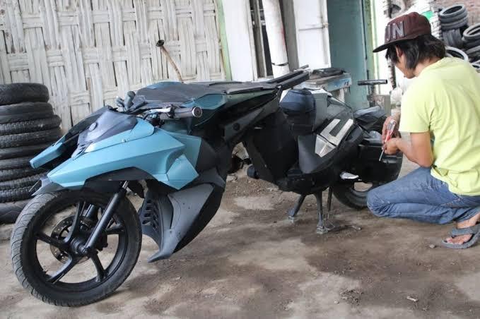 Mantul, Motor Batman Hasil Modifikasi Motor Metic Made In Indonesia