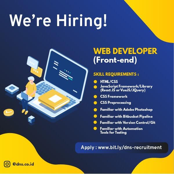 LOWONGAN DEVELOPER (FRONTEND, BACKEND, FULLSTACK, MOBILE) TANGERANG