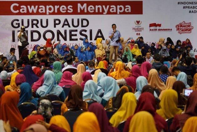 Prabowo-Sandi Bakal Perhatikan Nasib Guru Paud