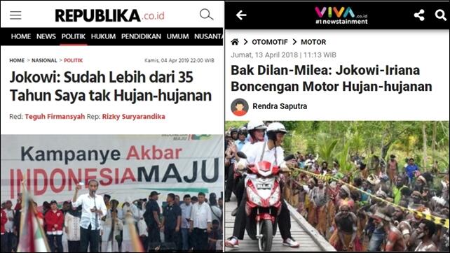 Jokowi Ngaku 35 Tahun tak Hujan-hujanan, Warganet Sodorkan Jejak Digital