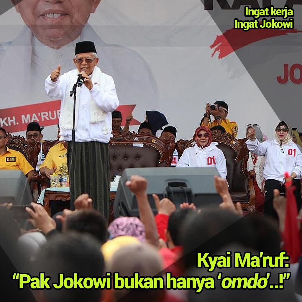Ma'ruf Amin: Pak Jokowi Bukan Hanya "Omdo"