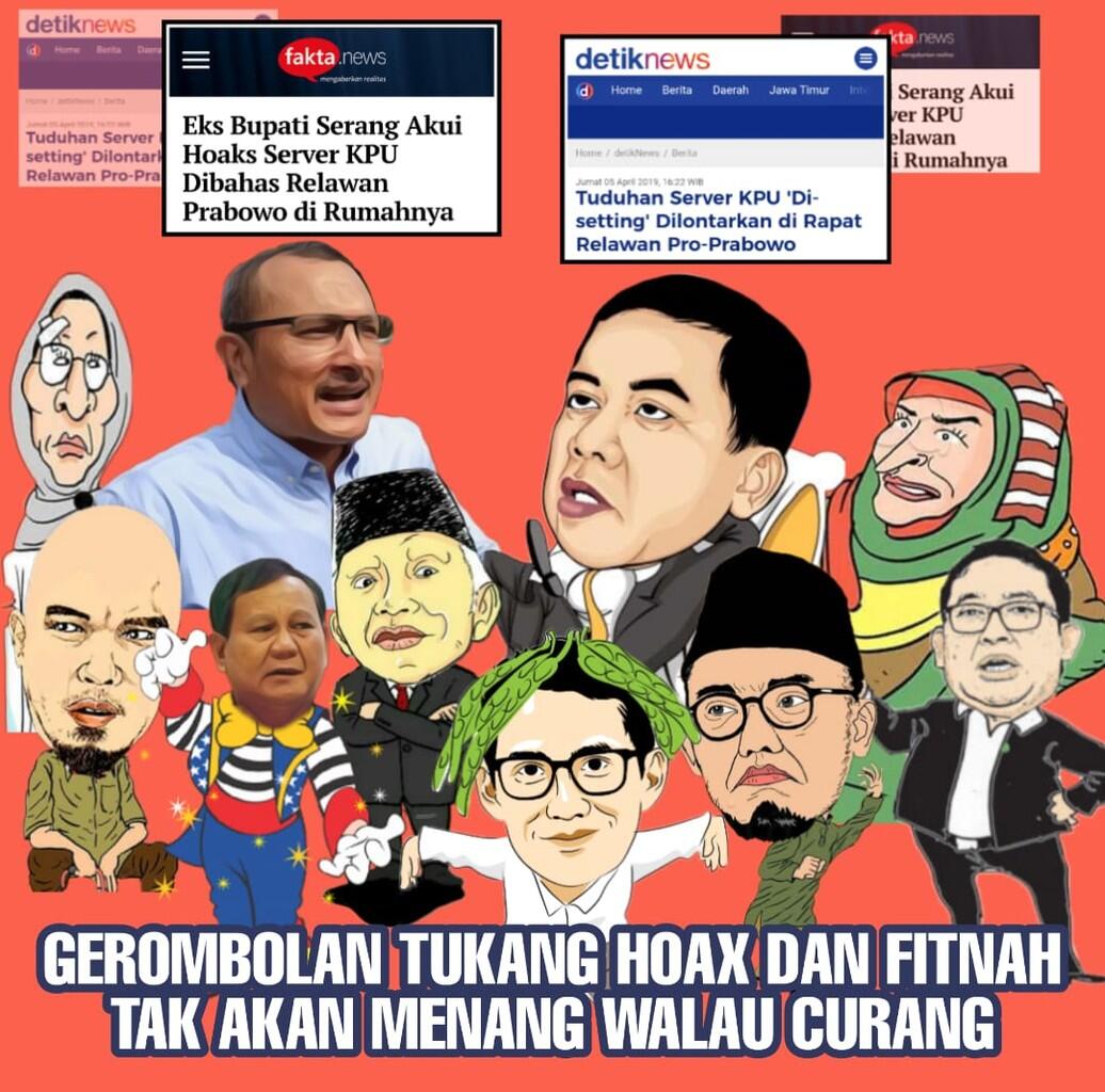 Fakta, Hoaks Server KPU Dibahas Relawan Prabowo-Sandi di Rumah Eks-Bupati Serang