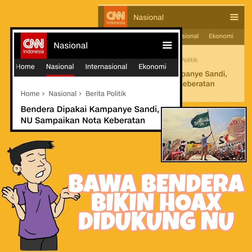 Bendera NU Dipakai Sandiaga Kampanye, PCNU Lumajang Protes Keras