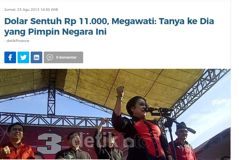 Megawati Angkat Bicara Soal Rupiah