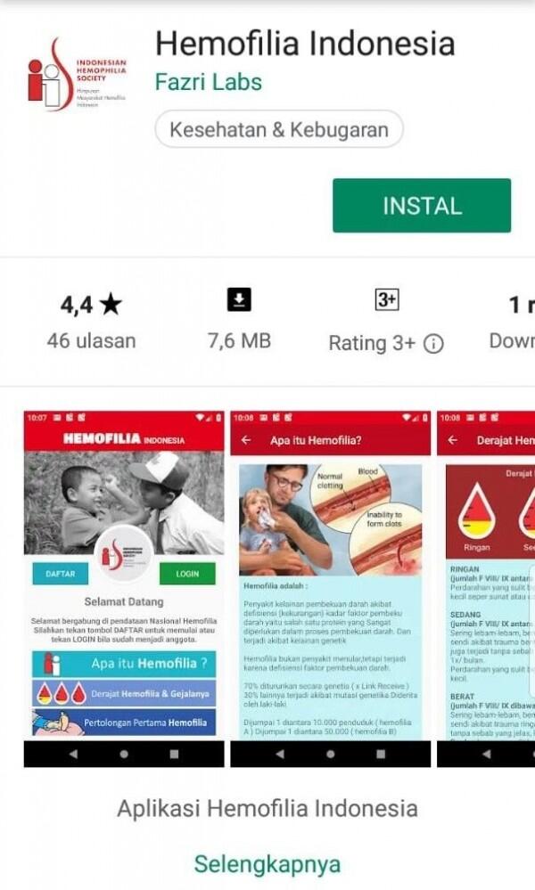 Cara Mudah Registrasi Aplikasi Hemofilia Indonesia