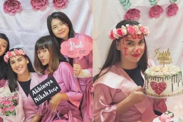 10 Momen Seru Bridal Shower Irish Bella Bareng Sahabat, Serba Pink!