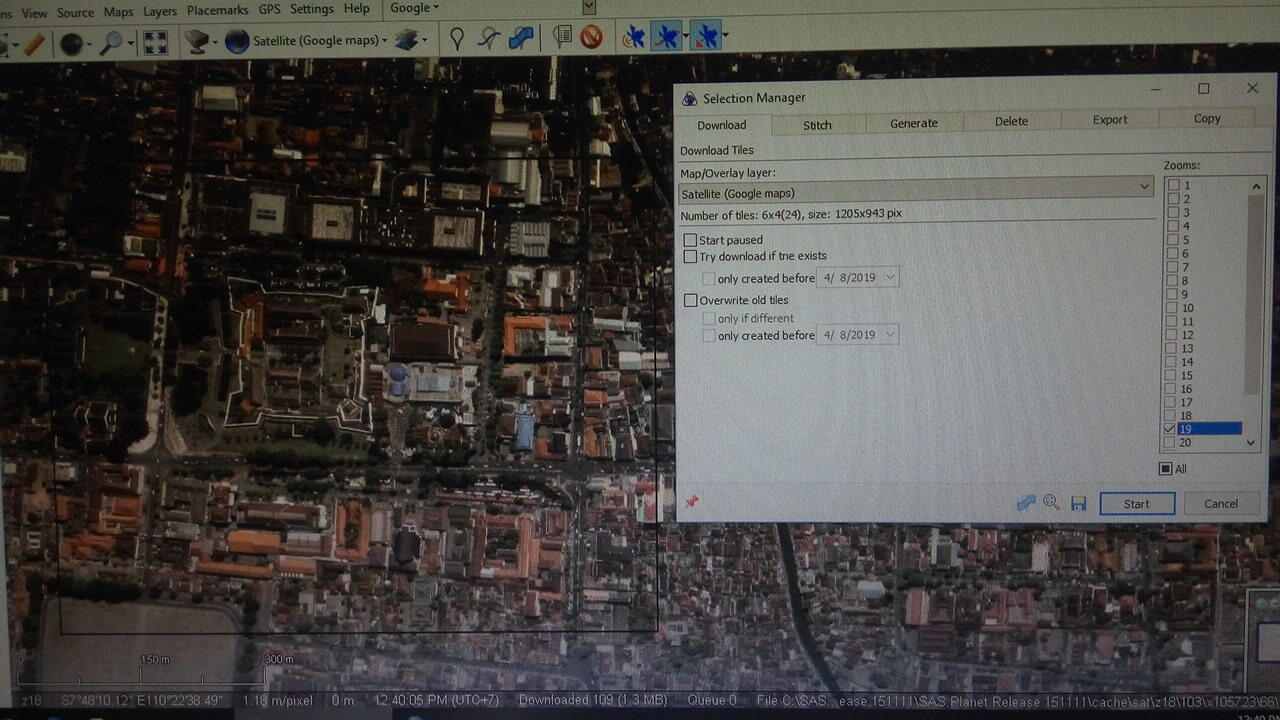Bagaimana mendownload citra satelit resolusi tinggi menggunakan SAS Planet