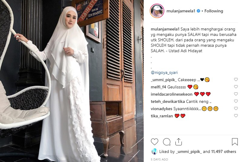 Mulan Jameela Lihat Ada Awan Menyerupai Lafal Allah di Kampanye Akbar di GBK
