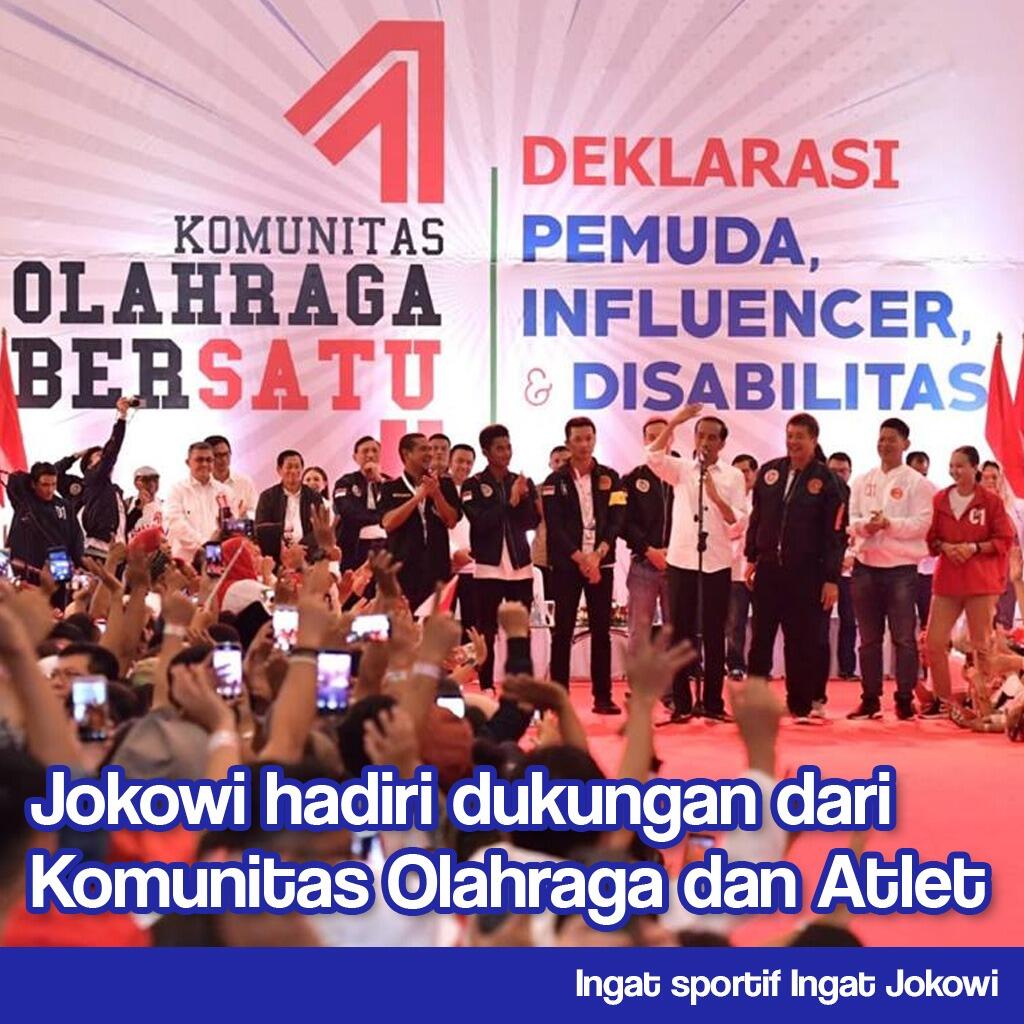 Jokowi Hadiri Deklarasi Dukungan Komunitas Olahraga di Tangerang