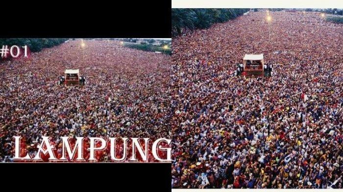 Viral di Facebook Foto Kampanye Jokowi di Lampung bak Lautan Manusia, Ini Faktanya