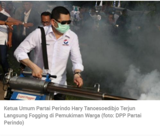 Hary Tanoesoedibjo Pimpin Langsung Fogging Nasional Partai Perindo