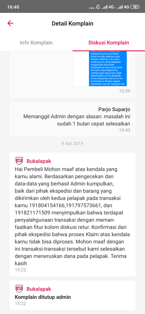 DELETE BUKALAPAK 