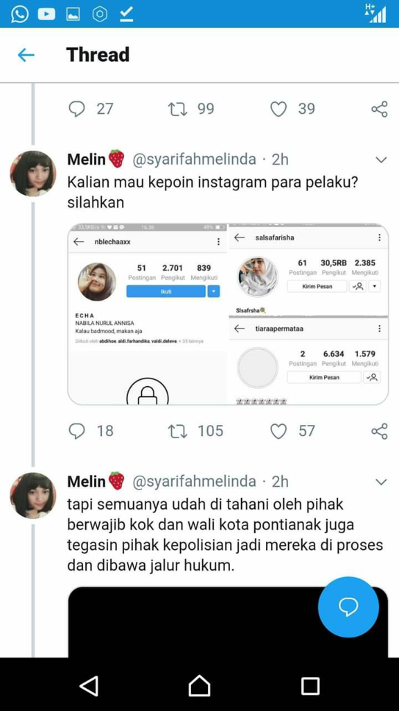 Pembullyan Seorang Anak SMP Di Pontianak, Kalimantan Barat