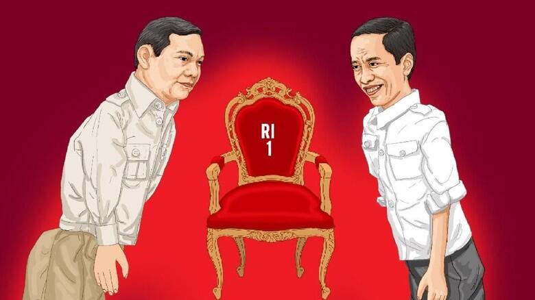 IndexPolitica: Elektabilitas Jokowi-Ma'ruf Selisih 12,78 Persen dari Prabowo-Sandi