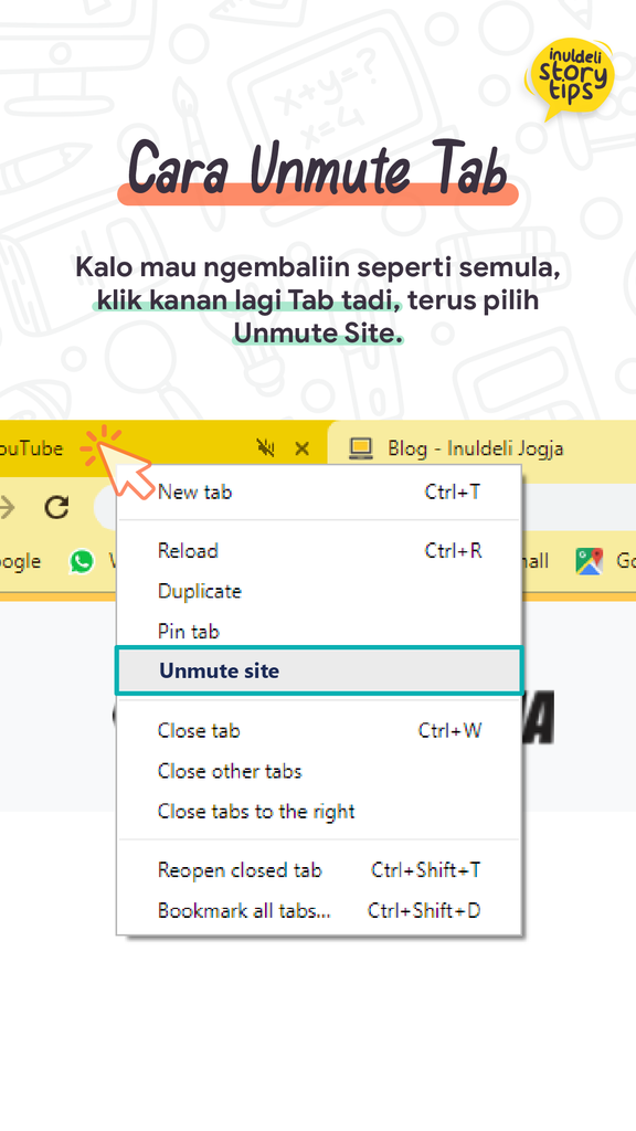 CARA MUTE TAB GOOGLE CHROME - INULDELI JOGJA