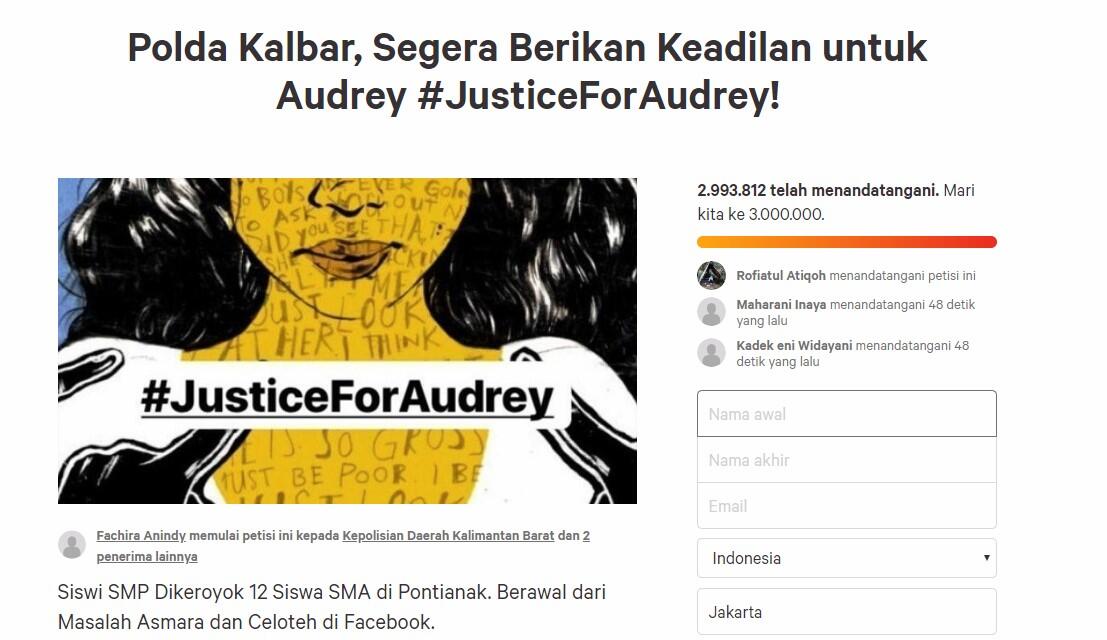 Mencari Keadilan untuk Audrey #JusticeForAudrey