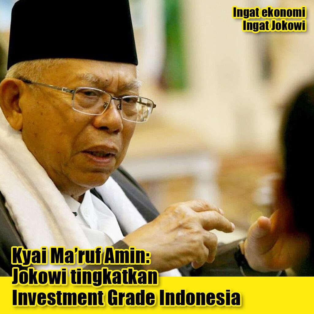 Jelang Debat Kelima, Ma'ruf Amin Pamer Status Investment Grade di Era Jokowi