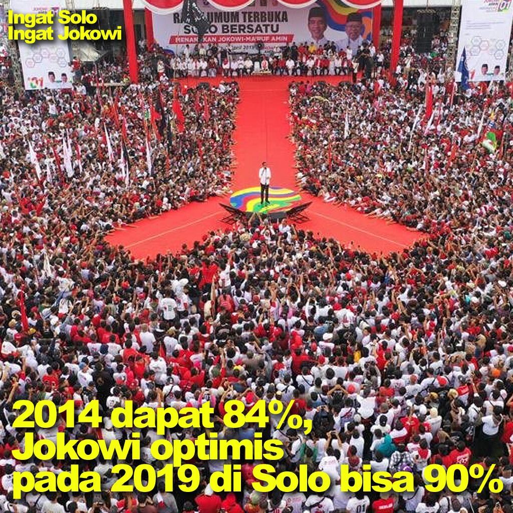 Kampanye di Solo, Jokowi: 2014 Kita Dapat 84%, 2019 Harus 90%