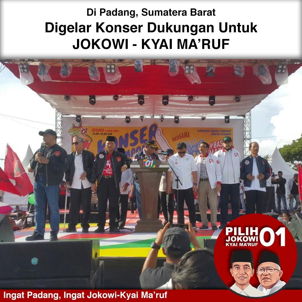 11 Bupati di Sumbar dan Slank Kampanyekan Jokowi-Ma'ruf di Padang