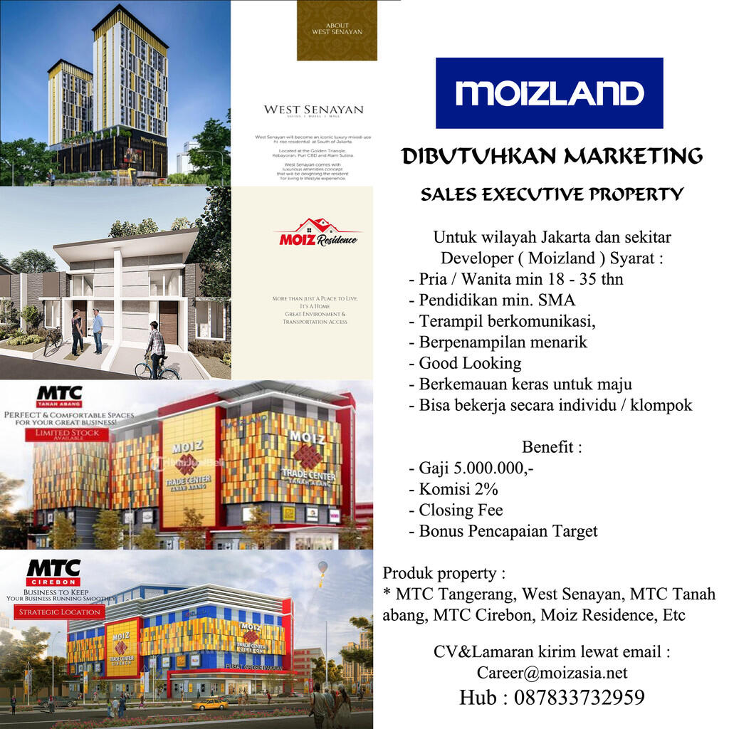 Lowongan Kerja Sales Property Moizland