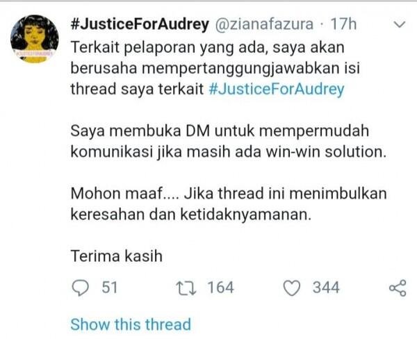Dianggap Giring Opini Kasus Audrey, KPPAD Laporkan Akun Ini