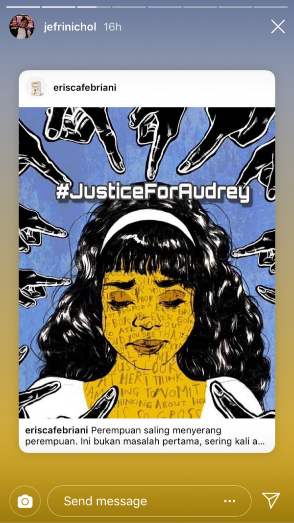 11 Artis Indonesia & Internasional yang Tunjukan Dukungan untuk Audrey