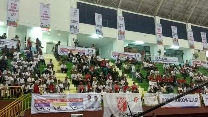 Jokowi Kampanye di Jakarta Timur, Tribun GOR Ciracas Tak Penuh